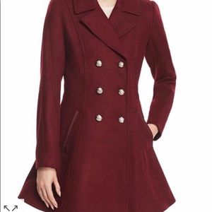 Double breasted military swing coat